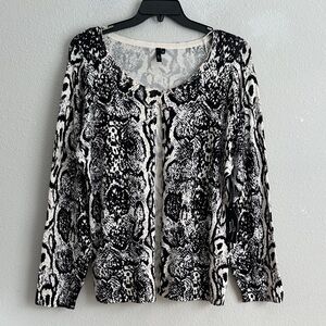 VIP black cream cardigan plus size 2X